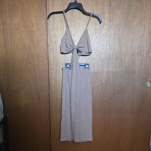 SHEIN Beige Knit Dress